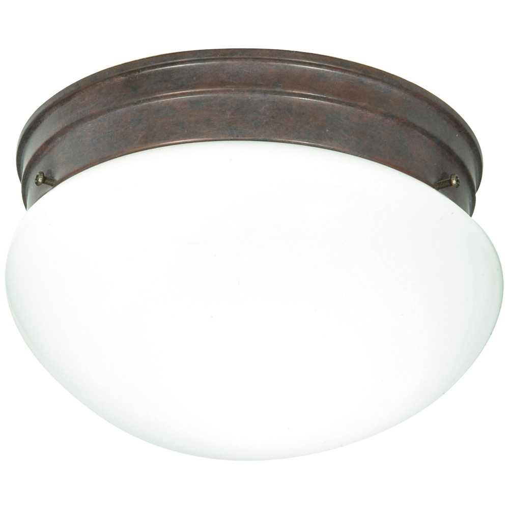 76-602 Medium Traditional Ceiling Light, (2) A19 Lamp, 120 VAC, Old Bronze Housing