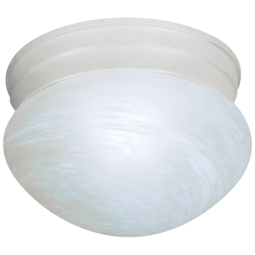 76-612 Small Traditional Ceiling Light, (1) A19 Lamp, 120 VAC, Textured White Housing