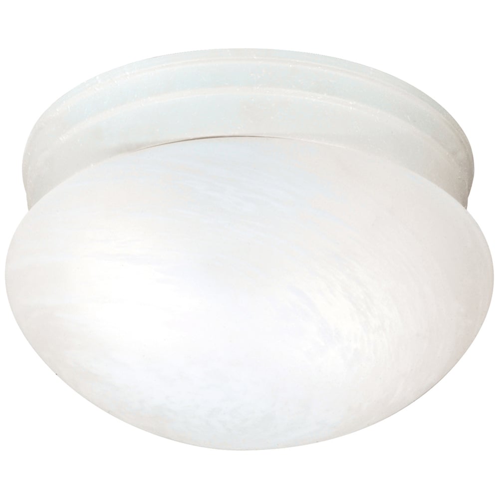 76-613 Medium Traditional Ceiling Light, (2) A19 Lamp, 120 VAC, Textured White Housing