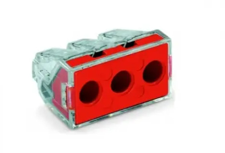 PUSHWIRE®  splicing connector; 3-conductor for 10 AWG; redBag of 2500 pieces