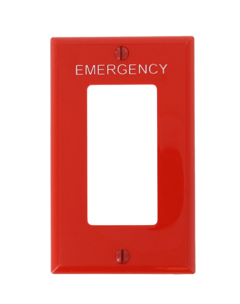 80401-REW Decora Special Purpose Standard Size Wall Plate, 1 Gangs, 2-3/4 in W x 4-1/2 in H, Nylon, Red