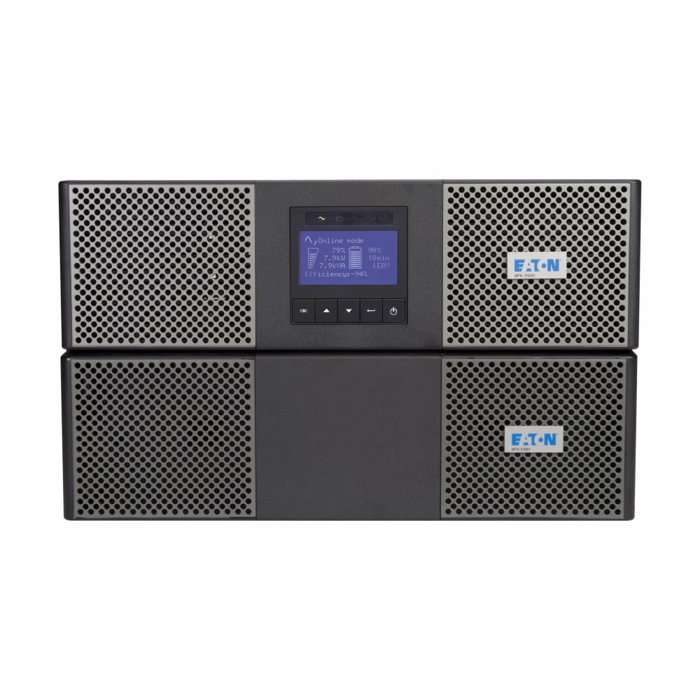 9PX10KSP 6U Uninterruptible Power Supply, 120/208 V AC Input, 120/208 V AC Output, 10 kVA, 9 kW Power Rating, 5 min Backup, 4 Outlets