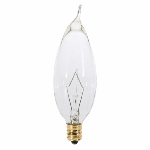 A3674 Decorative Dimmable Incandescent Lamp, 25 W, E12 Incandescent Lamp, CA8 Shape, 210 Lumens Initial
