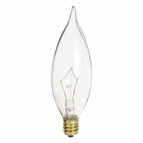 A3675 Decorative Dimmable Incandescent Lamp, 40 W, E12 Incandescent Lamp, CA9.5 Shape, 370 Lumens Initial