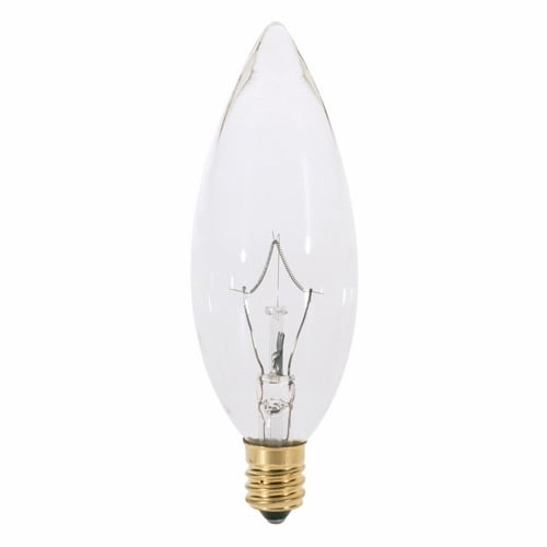 A3684 Decorative Dimmable Incandescent Lamp, 60 W, E12 Incandescent Lamp, B10 Shape, 642 Lumens Initial