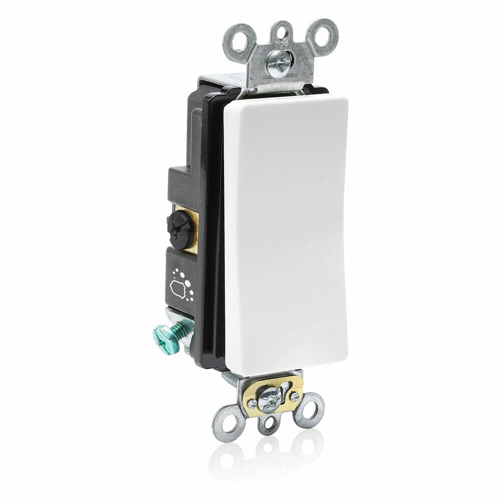 A5623-2W Decora Plus 3-Way Self-Grounding Standard AC Quiet Switch, 120/277 V AC, 20 A, 1 hp, 2 hp Power Rating