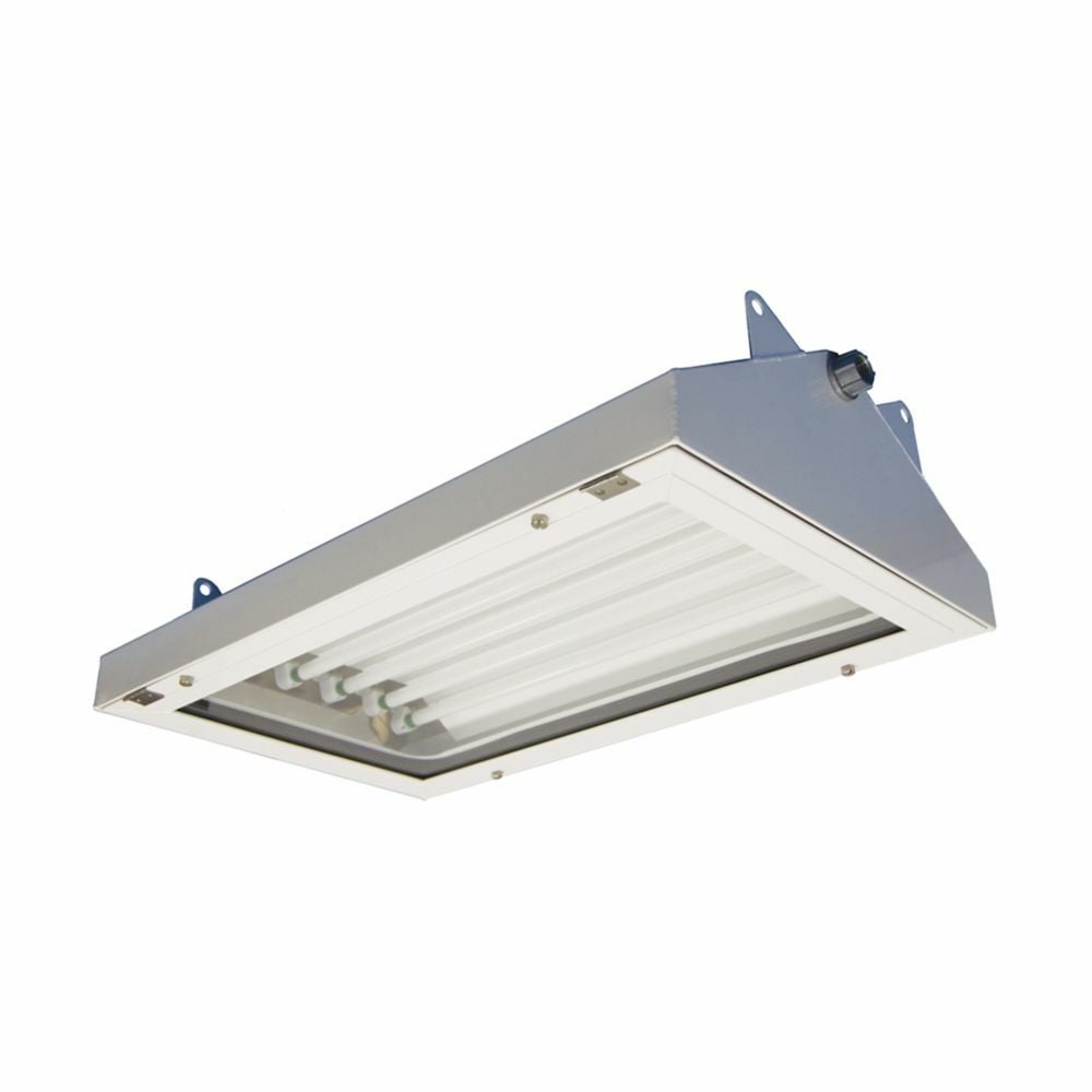 AAB43574 T5HO Bolted Door Linear High Bay Fixture, (3) Lamp, 120 to 277 VAC, Polyester Powder Coated Housing
