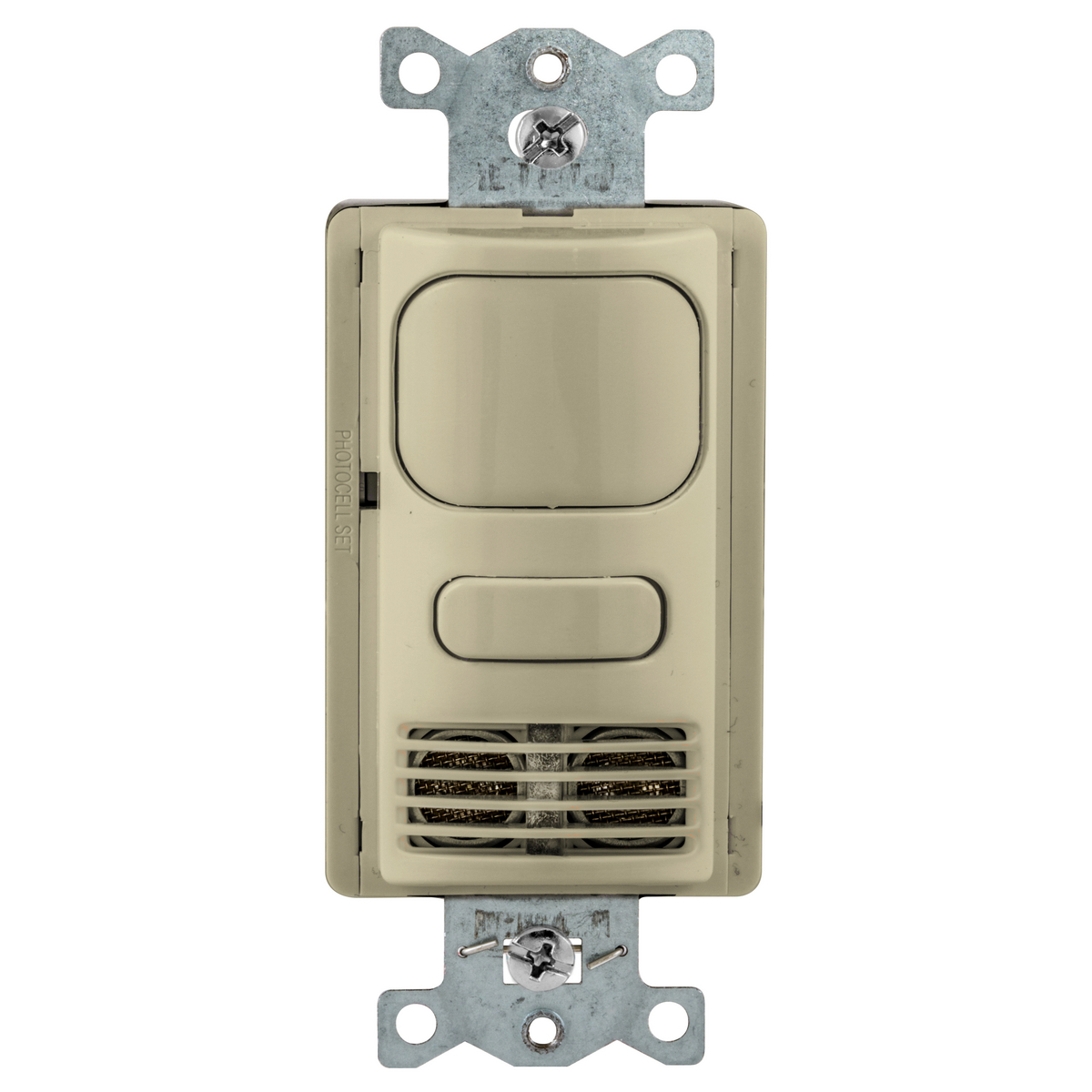 AD2000I1 1-Button 1-Circuit 1 Relay Adjustable Dual Technology Occupancy Sensor Switch With Photocell, 120/277 V AC, Passive Infrared/Ultrasonic Sensor, 1000 sq-ft Coverage