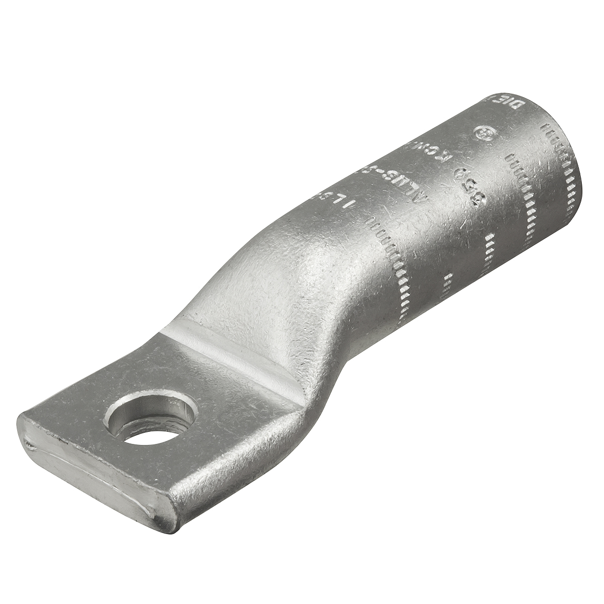 ALNS-2-14 SureCrimp 1-Hole Type ALNS Lug Compression Connector, 6 to 2 AWG Aluminum/Copper Conductor, Die Code: 348, 1/4 in Stud, Aluminum Alloy