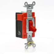 AM120-R Lev-Lok Self-Grounding AC Quiet Toggle Switch, 120 V AC, 20 A, 800 W, 1000 VA Power Rating