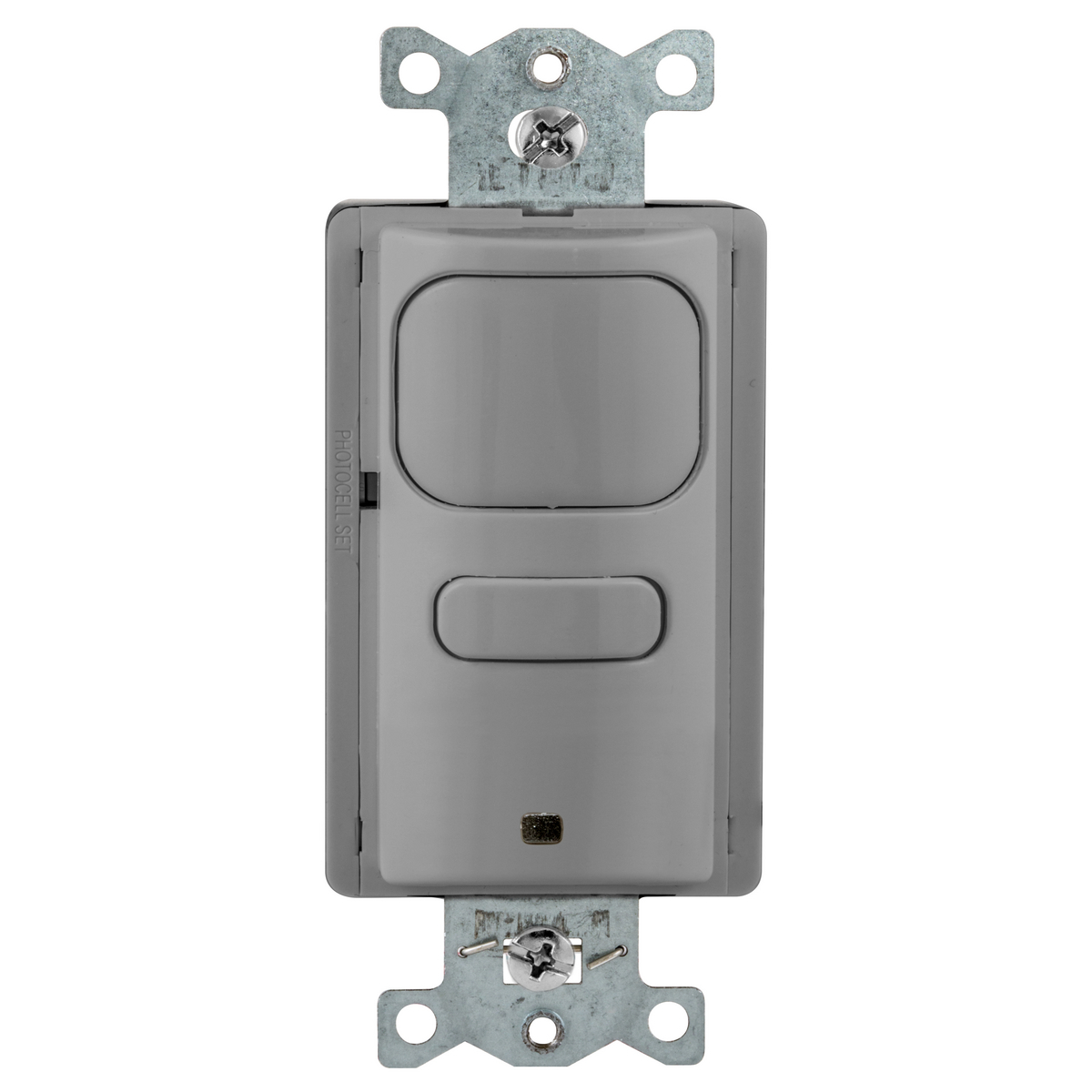 AP2000GY1 1-Button 1-Circuit 1 Relay Wall Switch Sensor With Photocell, 120 VAC, Passive Infrared Sensor, 1000 sq-ft Coverage