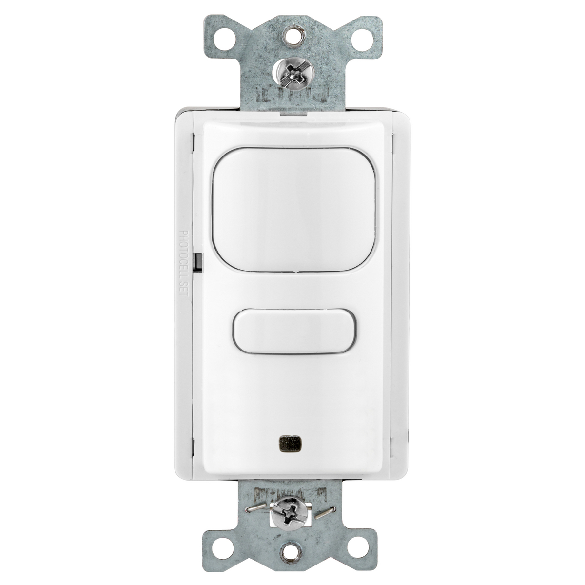 AP2000W1 1-Button 1-Circuit 1 Relay Adjustable Occupancy Sensor Switch With Photocell, 120/277 V AC, Passive Infrared Sensor, 1000 sq-ft Coverage