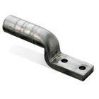Tin Plated Aluminum Two-Hole NEMA Lugs - stacking lug, 1/0 Stranded AL9CU - UL Listed, 1/0 ACSR, 2/0 Compact, 2/0 Solid, bolt hole size 9/16 inch, installing dies TU, 52, BG, 243, 5/8.  Length 5-1/4 inch.  Pad 22/32 inch wide x 3-1/16 inch long x 13/64 inch thick.  (2) 9/16 inch holes on 1-3/4 inch Center.  Barrel 1-1/2 inch long x 41/64 inch Outside Diameter.  Oxide Inhibitor.  Tan Cap.