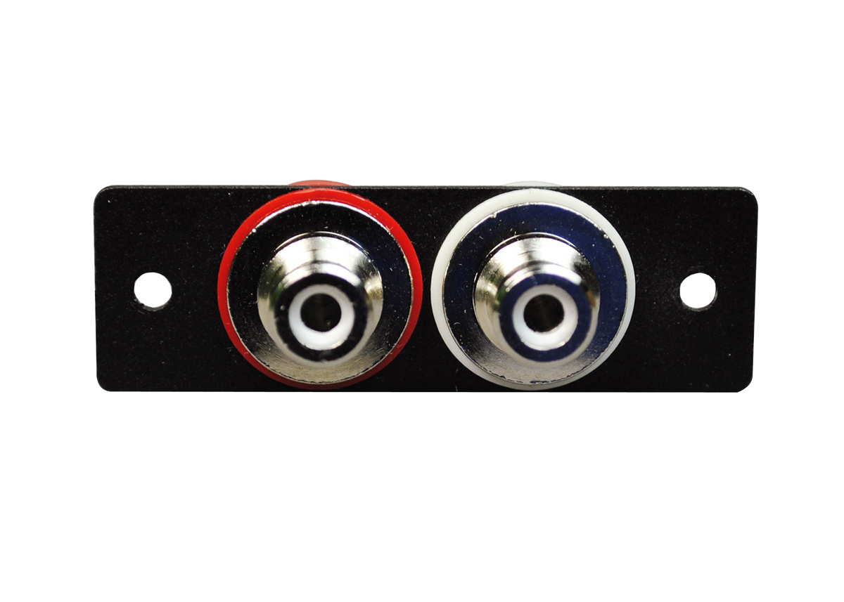 Adapter; 1.3 Inch Width x 2.2 Inch Height x 0.7 Inch Depth, Metal, Two RCA Female to BNC Female, Black