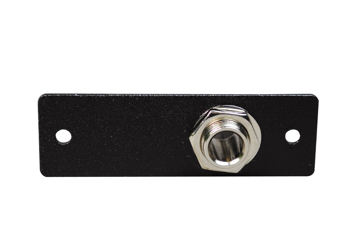 1/4 Inch AV Stereo Connector; Female to Solder Tab Connection, Metal, Black
