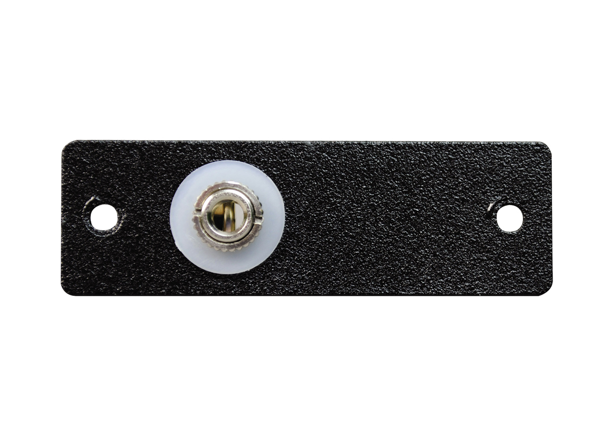 AVIP Series Single Device Plate; (1) 3.5 mm Stereo Mini Jack to Captive Screw Terminal, Black