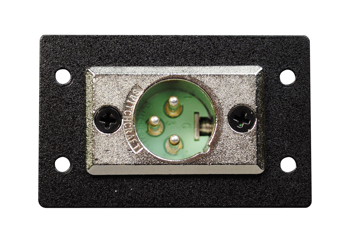 AV Interface Plate; 3 Pin Male to Solder Cup, 1000 mega-ohm