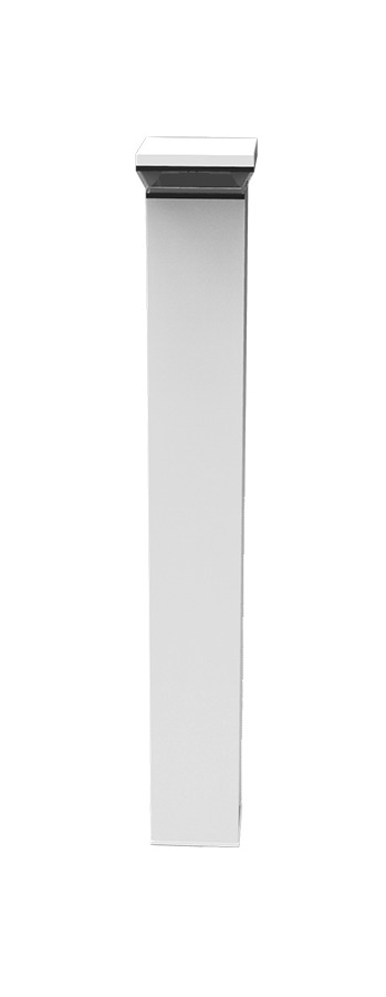BLED24NW 360 deg Distribution Square Standard Bollard Light, (4) LED Lamp, 23 W Fixture, 120/208/240/277 V AC, White/Polyester Powder Coated Housing