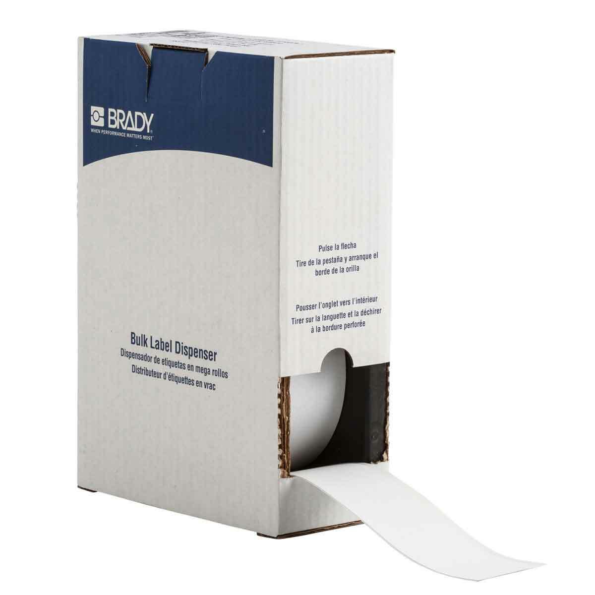BM71C-2000-854-WT ToughWash BMP71 Printer Label, 75 ft L x 2 in W, White, B-854 Polyester