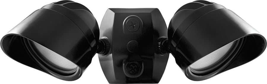 BULLET2X12NB Bullet Floodlight Fixture With CU4, Hood, (2) LED Lamp, 26 W Fixture, 120/277 V AC, Black Housing
