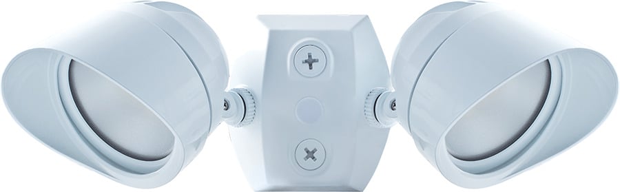 BULLET2X12NW Bullet Floodlight Fixture With CU4, Hood, (2) LED Lamp, 26 W Fixture, 120/277 V AC, White Housing
