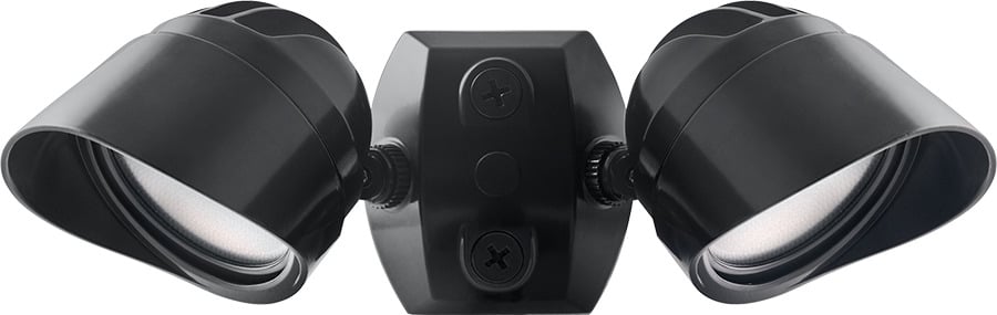 BULLET2X12YA Bullet Floodlight Fixture With CU4, Hood, (2) LED Lamp, 26 W Fixture, 120/277 V AC, Bronze Housing