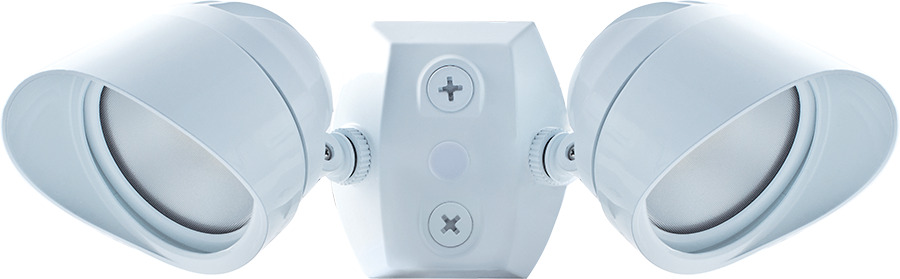BULLET2X12YW Bullet Floodlight Fixture With CU4, Hood, (2) LED Lamp, 26 W Fixture, 120/277 V AC, White Housing