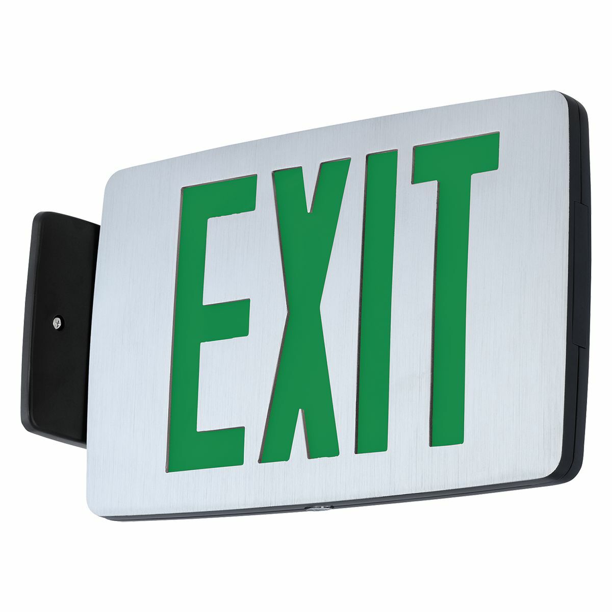 CCEDGE Emergency Exit Sign, LED Lamp, 1 W Fixture, 120/277 V AC, Black Painted Housing, EXIT Legend
