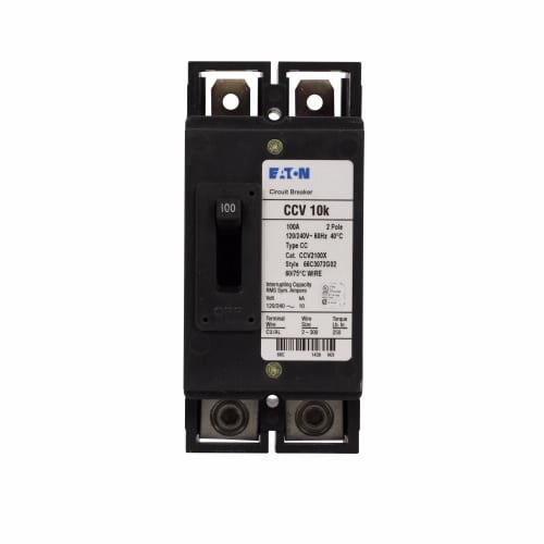 CCV2060 Type CCV Tenant Molded Case Circuit Breaker, 120/240 V AC, 60 A, 10 kA Interrupt, 2 Poles, Thermal Magnetic Trip