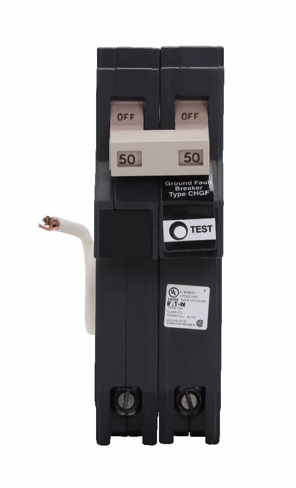 CH225GFT Miniature Circuit Breaker, 25 Amp, 2 Pole, 120/240V