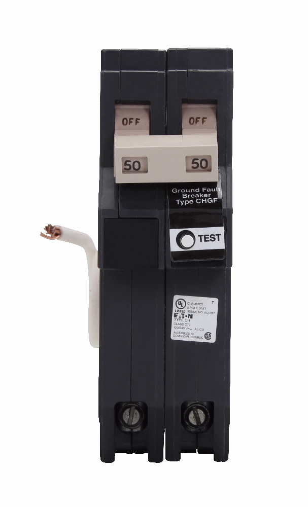 CH240GFT Miniature Circuit Breaker, 40 Amp, 2 Pole, 120/240V