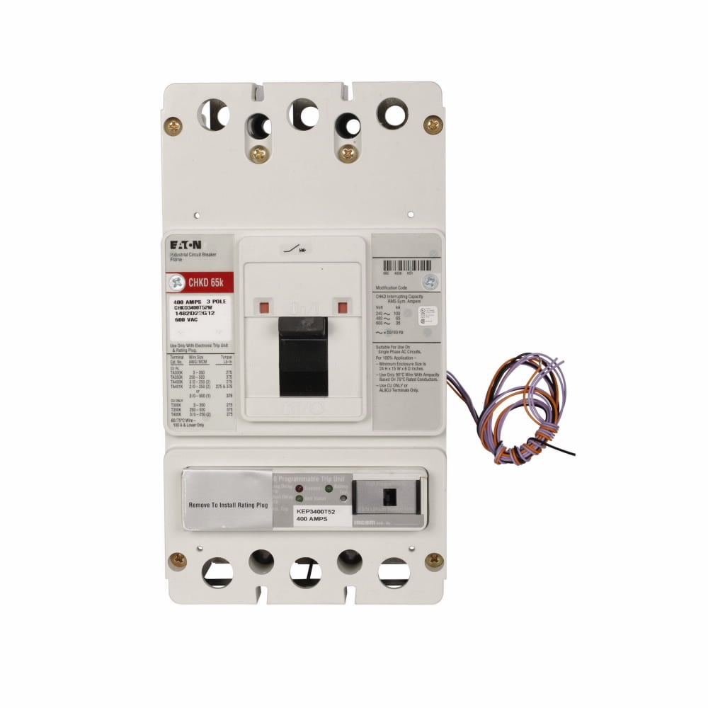 CKDB3250FT32W Type CKDB Electronic Molded Case Circuit Breaker, 600 V AC/250 V DC, 250 A, 35 kA Interrupt, 3 Poles