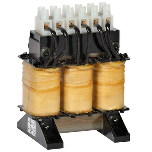 CRX07D6AC Centurion R Air Core and Coil Line Reactor, 480 V AC, 7.6 A, 5 hp, 3.06 mH, 0.03 Impedance, 5.13 in 4.13 in W