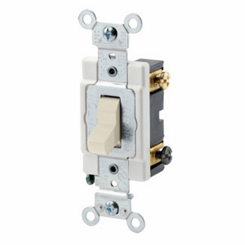 CSB2-15T Grounding AC Quiet Toggle Switch, 120/277 V AC, 15 A, 1/2, 2 hp Power Rating