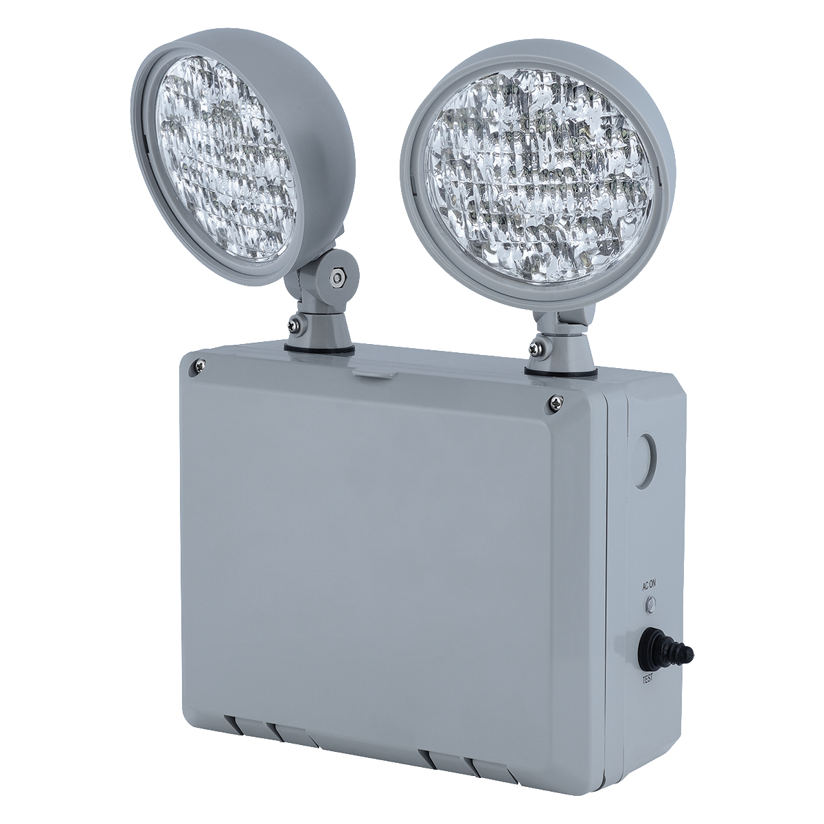 CWRS Remote Single Head With Mounting Plate, For Use With CU2W LED Emergency Unit, Polycarbonate, Gray