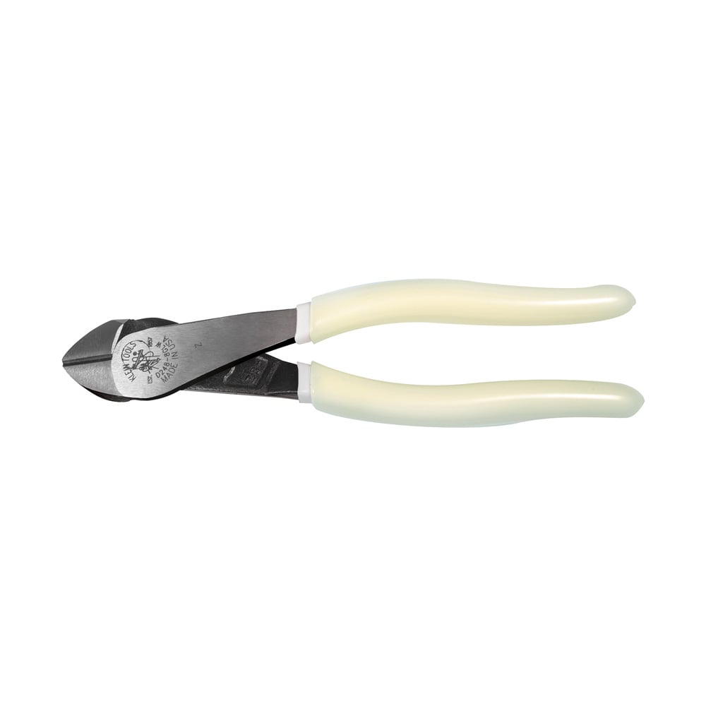 D248-8-GLW Angled Head Hot-Riveted High Visibility Cutting Plier, 0.813 in L x 1.188 in W x 0.813 in THK Jaw Steel Jaw Short Jaw, 8.063 in OAL