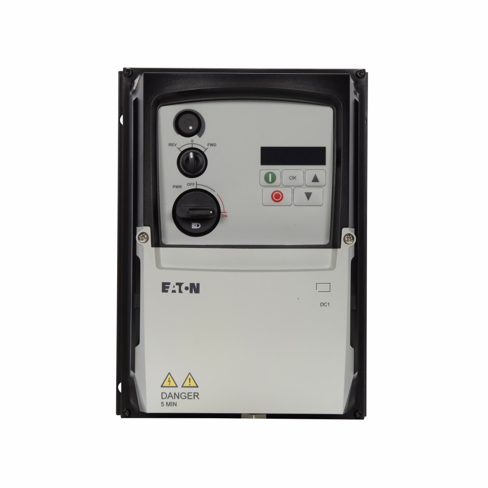 DC1-349D5NB-A6SN PowerXL 3-Phase Adjustable Compact Standard Basic AC Variable Frequency Drive, 380 to 480 V AC, 9.5 A, 5 hp, 7.4 in W x 7.56 in D