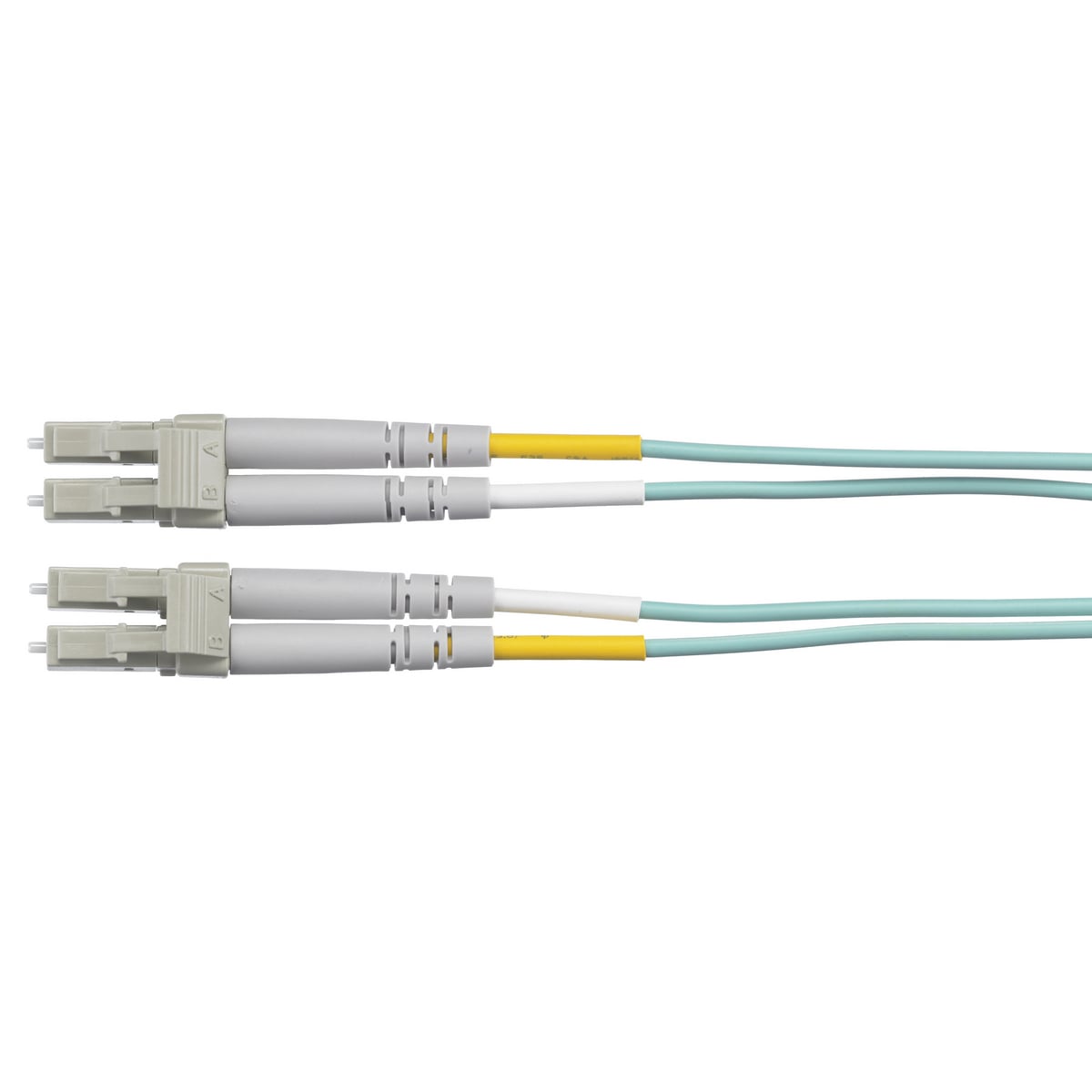 DFRCLCLCF1MM Duplex OM4 Multi-Mode Riser Fiber Optic Patch Cord, 50 um Core, 1 m L, Copper Conductor