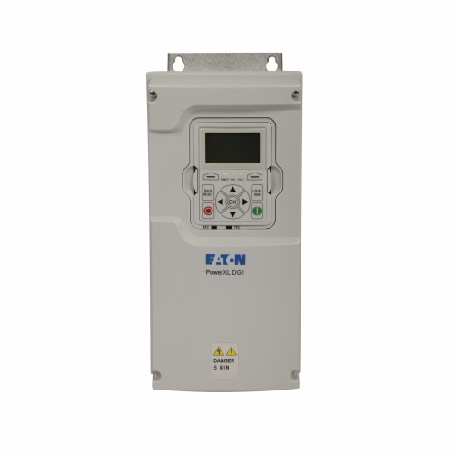 DG1-343D3FB-C21C PowerXL 3-Phase Adjustable General Purpose Variable Frequency Drive, 380 to 500 V AC, 4.3 A, 2 hp, 6.02 in W x 6.83 in D