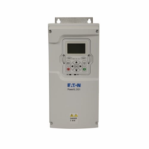 DG1-343D3FB-C54C PowerXL General Purpose Variable Frequency Drive, 400 V, 3.3 A, 1-1/2 hp, 9.4 in W x 17.1 in D