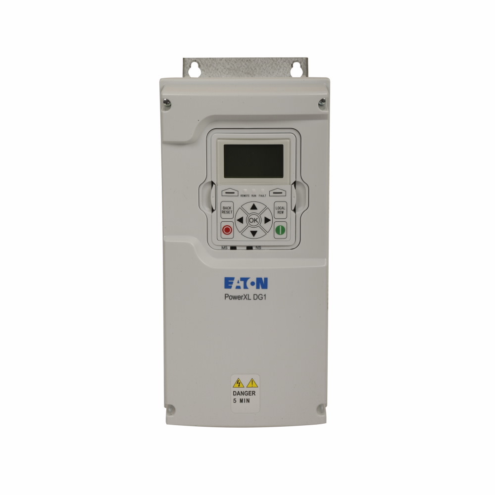 DG1-345D6FB-C21C PowerXL 3-Phase Adjustable Variable Frequency Drive, 230/208 to 240 V AC, 5.6 A, 3 hp, 9-1/2 in W x 17-1/2 in D