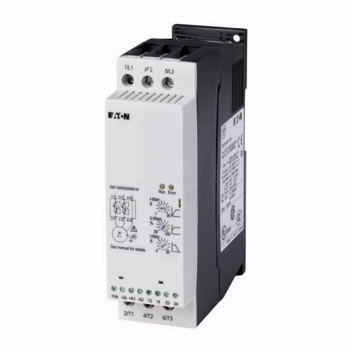 DS7-342SX041N0-N Reduced Voltage Standard Soft Start Controller With Internal Bypass, 110/230 VAC V Coil, Start/Stop Action, IP20 Enclosure