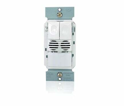 DSW200G Wattstopper Dual Relay Dual Technology Wall Switch Occupancy Sensor, 120/277 VAC, PIR/Ultrasonic Sensor, 1050 sq-ft Coverage, 180 deg Viewing