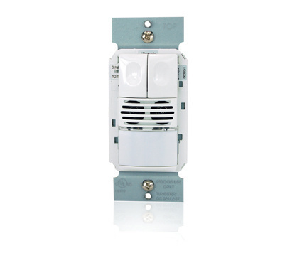DSW200LA Wattstopper Dual Relay Dual Technology Wall Switch Occupancy Sensor, 120/277 VAC, PIR/Ultrasonic Sensor, 1050 sq-ft Coverage, 180 deg Viewing