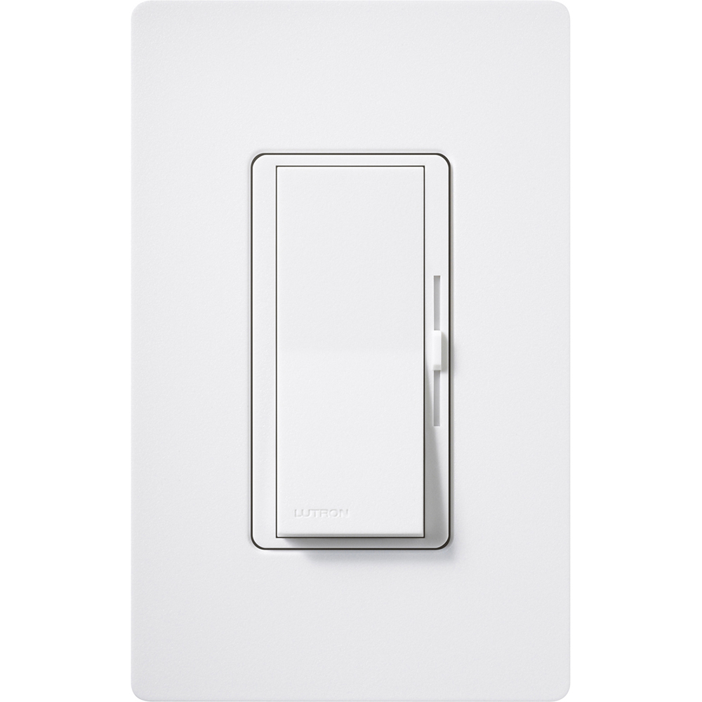 DVSCSTV-SW Diva 0-10V Dimmer Switch, 8 Amp, 50 mA sink, 1 Pole/3-Way, No Neutral Required, 120V, Snow