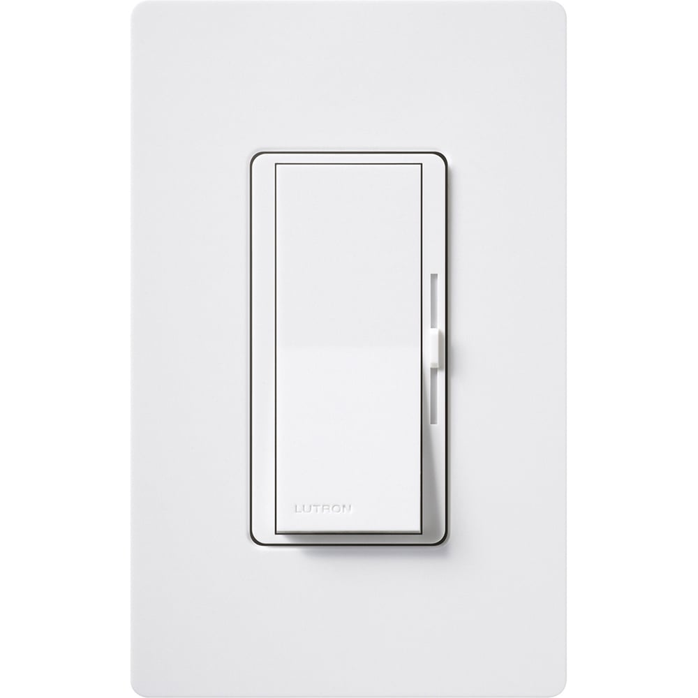 DVSTV-WH Diva 0-10V Dimmer Switch, 8 Amp, 50 mA sink, 1 Pole/3-Way, No Neutral Required, 120V, White