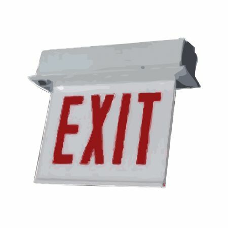 ECHX2RT Sure-Lites ECHX Exit Sign Trim, For Use With ECHX Series Recessed/Surface Mount EXIT Sign Housing, 2-LED Lamp, Double Sided Face, No Arrow, 4.5/4.9 W, 120/277 V, 0.02/0.04 A, Ceiling Mount, Anodized Aluminum