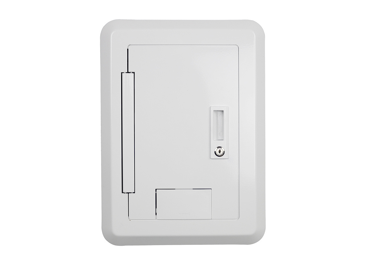 4-GANG RECESSED HINGED WALL BOX BK