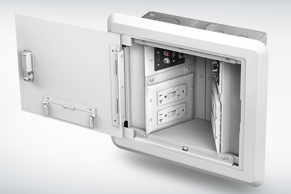 Evolution; Series Hinged Wallbox; 8 Gang, White