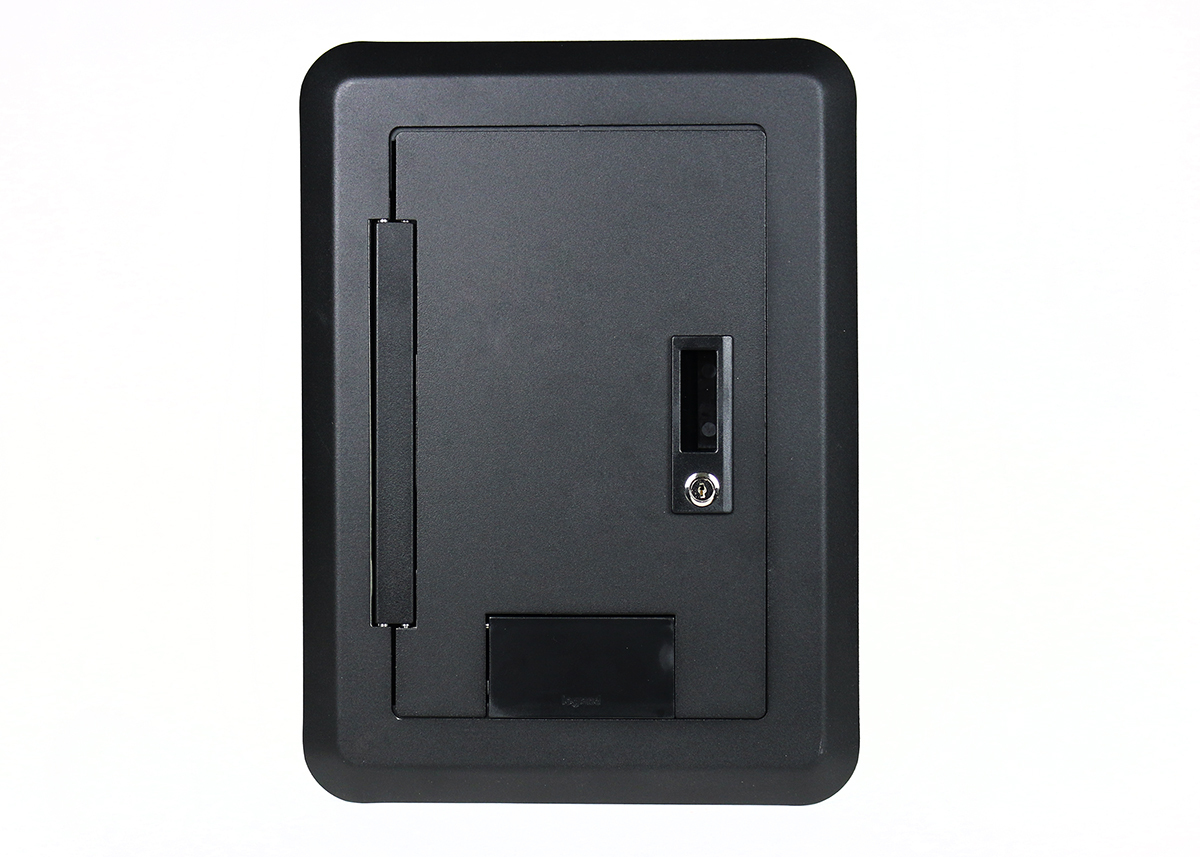 4-GANG HINGED COVER ASSY BLACK
